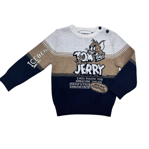 MAGLIONCINO IN CALDO COTONE MGICE6311B OFF WHITE ICEBERG 