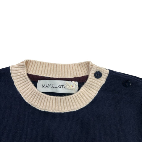 MAGLIONE IN VISCOSA MR3150 BLU## MANUEL RITZ 