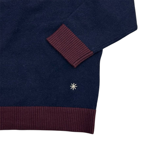 MAGLIONE IN VISCOSA MR3150 BLU## MANUEL RITZ 