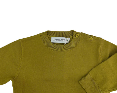 MAGLIONE IN VISCOSA MR3152 OLIO## MANUEL RITZ 