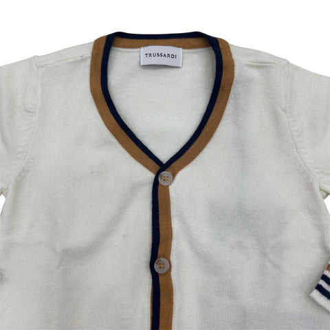 CARDIGAN IN VISCOSA TIA25078 OFF WHITE TRUSSARDI 