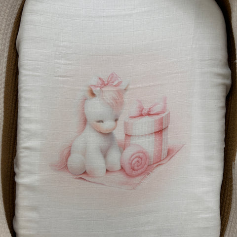 MUSSOLA IN GARZA 70X70 PONY ROSA MUSSOLA ROSA FIRST BABY 