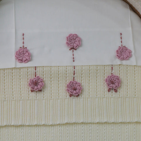LENZUOLA CON FIORI IN LANA IS10LE C299 MARLU' 