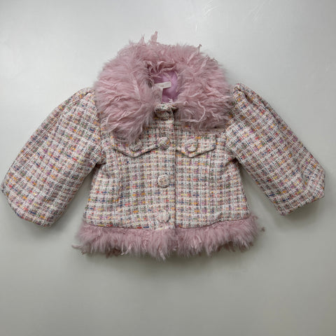 GIUBBOTTO IN TWEED E PIUME MG1769 MULTI# MISS GRANT 