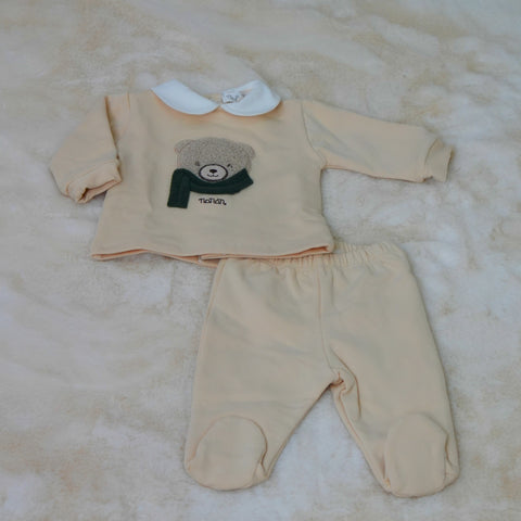 COMPLETO IN INTERLOCK FELPATO I26167 BEIGE NANAN 