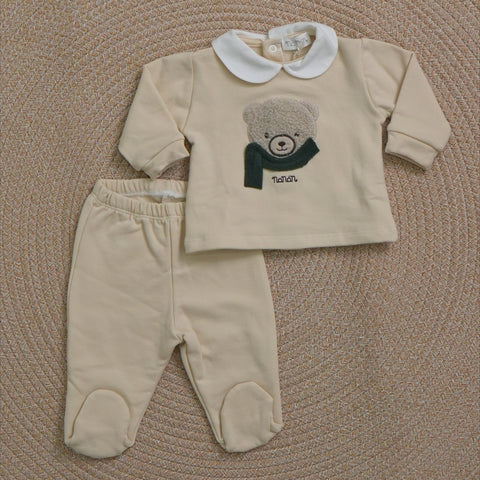 COMPLETO IN INTERLOCK FELPATO I26167 BEIGE NANAN 