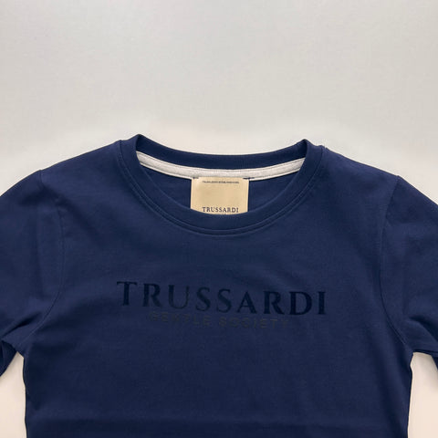 T-SHIRT IN COTONE TBA26007TS BLUE NAVAL TRUSSARDI 