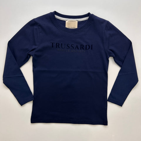T-SHIRT IN COTONE TBA26007TS BLUE NAVAL TRUSSARDI 