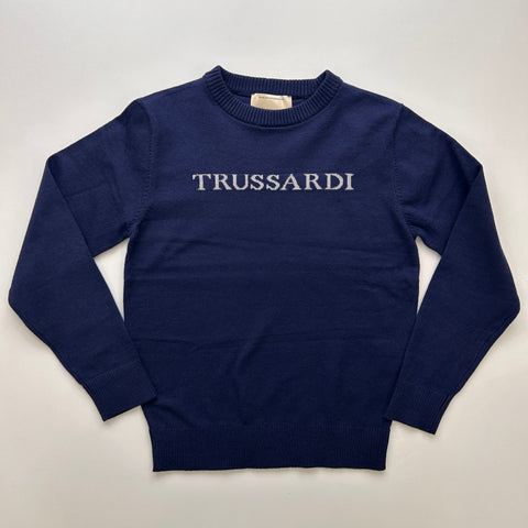 MAGLIONE IN VISCOSA TBA26021MA BLUE NAVAL TRUSSARDI 