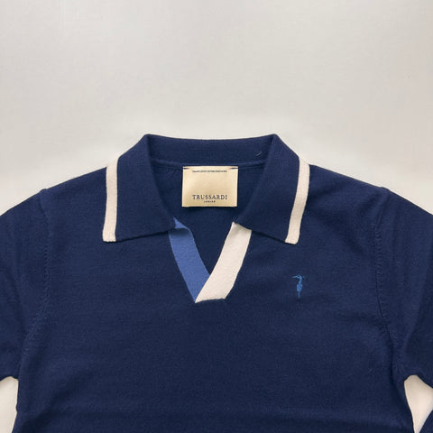 POLO IN VISCOSA TBA26033PO BLUE N/A/O TRUSSARDI 