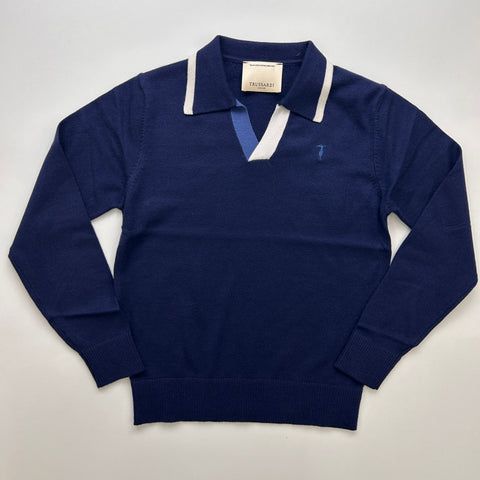 POLO IN VISCOSA TBA26033PO BLUE N/A/O TRUSSARDI 