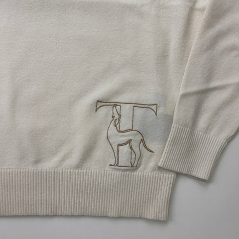 MAGLIONE IN VISCOSA TBA26038MA O-WHITE/C. TRUSSARDI 