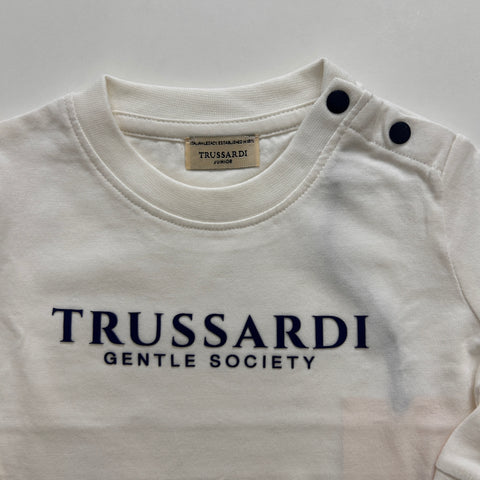 T-SHIRT IN COTONE TIA26041TS O-WHITE/B.N. TRUSSARDI 