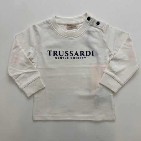 T-SHIRT IN COTONE TIA26041TS O-WHITE/B.N. TRUSSARDI 