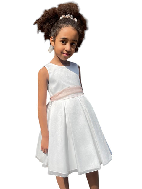 ABITO EFFETTO ORGANZA BB802454 LATTE/CIPRIA## BELLA BRILLI 