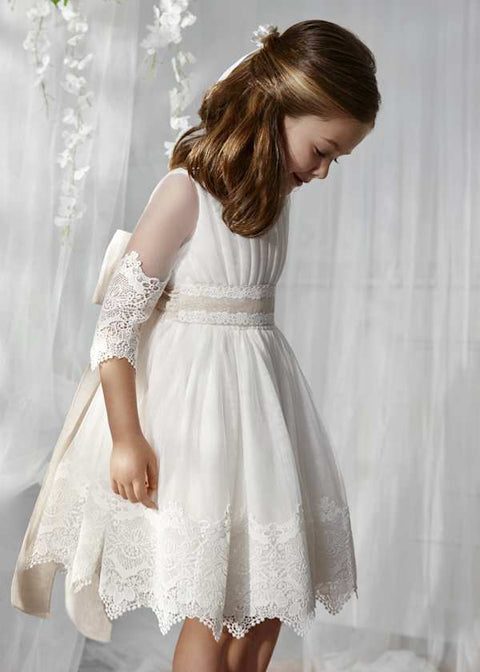 ABITO IN TULLE E PIZZO 5028 003 ABEL&LULA 