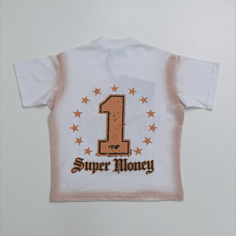 T-SHIRT OVER IN COTONE SMJTS04959 BIANCO ART SUPER MONEY 