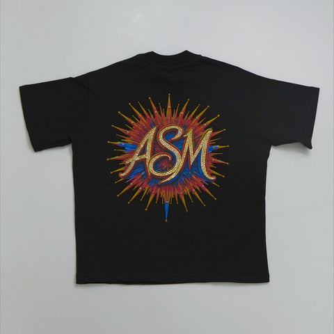 T-SHIRT OVER IN COTONE SMJTS04966 NERO ART SUPER MONEY 