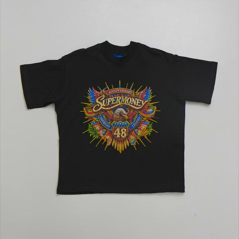 T-SHIRT OVER IN COTONE SMJTS04966 NERO ART SUPER MONEY 