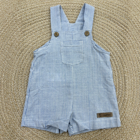 SALOPETTE E T-SHIRT IN COTONE 11315 CIELO CALAMARO 