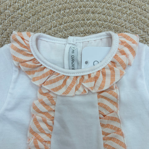 COMPLETO IN COTONE 11322 B/ARANCIO CALAMARO 