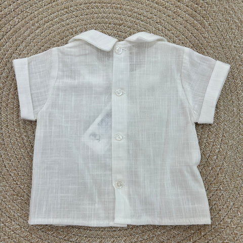 SALOPETTE E CAMICIA IN COTONE 11332 MENTA CALAMARO 