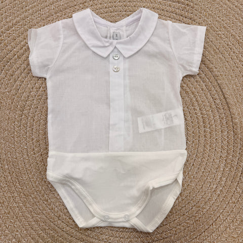 BODY CAMICIA IN COTONE 19067 BIANCO CALAMARO 