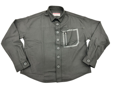 CAMICIA OVER IN COTONE GIP6350J NERO PACIOTTI 4US 