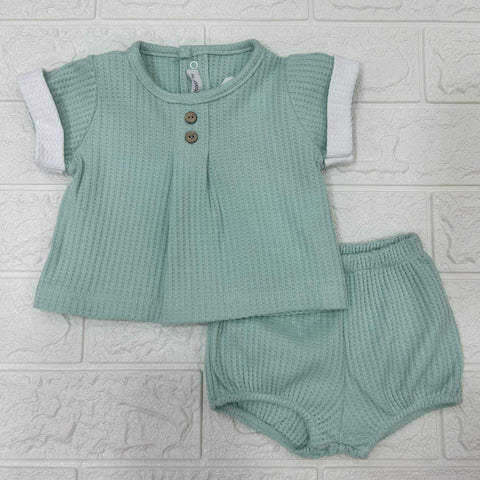 COMPLETO IN COTONE 11274 VERDE CALAMARO 
