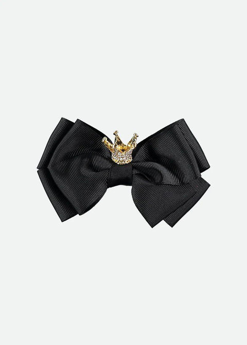 FERMAGLIO FIOCCO E CORONA BB CROWN BLACK ANGEL'S FACE 