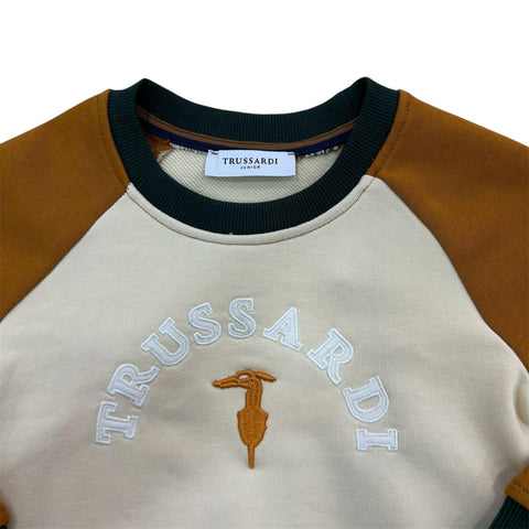 FELPA GARZATA TBA25070FE NEW ECRU TRUSSARDI 