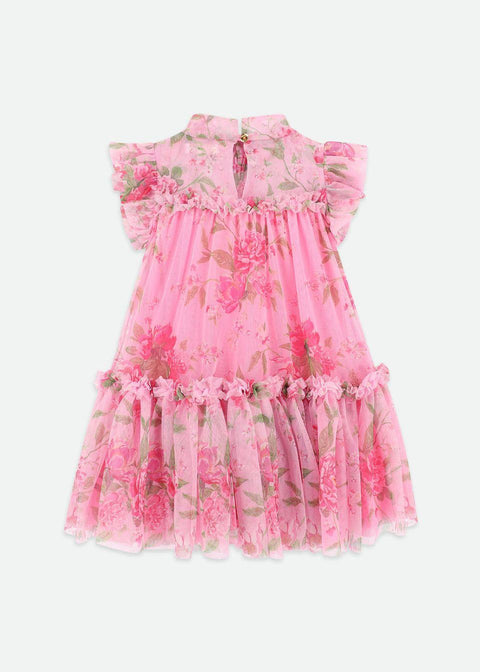 ABITO IN TULLE A FIORI MARIGOLD BEGONIA ANGELS FACE 