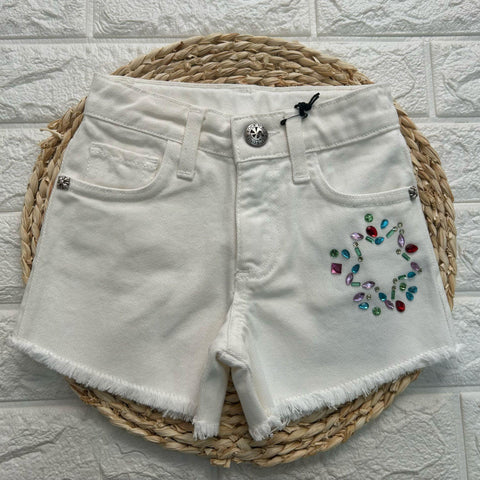 SHORT IN DENIM BIANCO