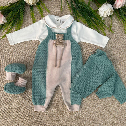 TUTINA, BODY, CARDIGAN E BABBUCCE IN LANA IN5731/IN57S V VERDE SALDI MARLU 