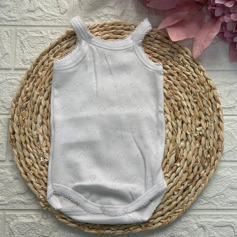 BODY IN COTONE TRAFORATO 01688 BIANCO CALAMARO 