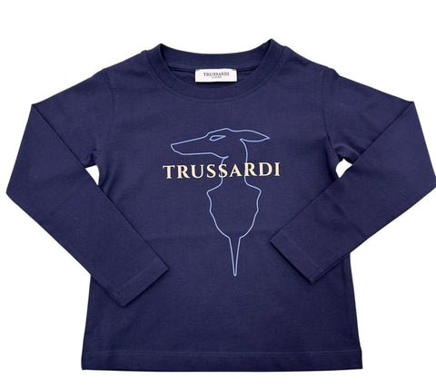 T-SHIRT IN COTONE TBA25015TS PEACOAT TRUSSARDI 