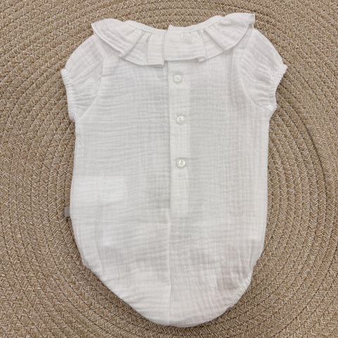 PAGLIACCETTO BODY IN MUSSOLA 32497 BIANCO CALAMARO 