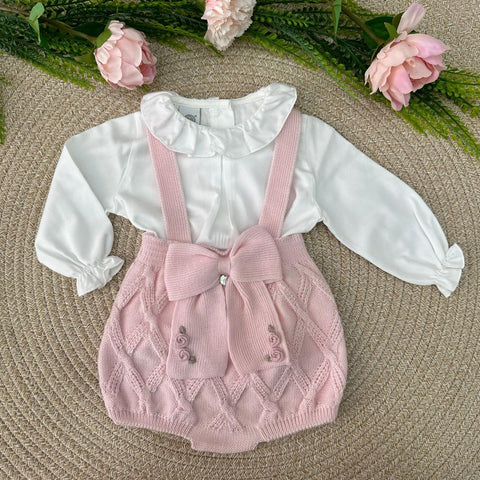 PAGLIACCETTO E CARDIGAN IN LANA IN2460 ROSA/MARSALA MARLU' 