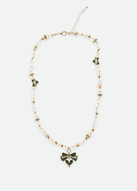 COLLANA PERLINE E CUORI NECKLACE SNOWDROP ANGEL'S FACE 