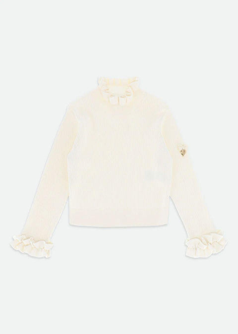 MAGLIONCINO A COSTINE ELMA VANILLA ANGEL'S FACE 