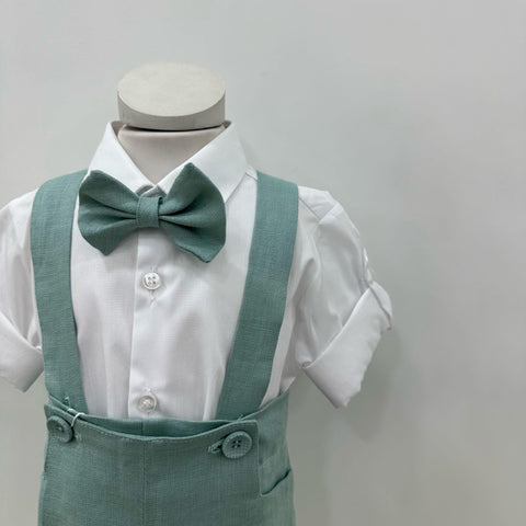 SALOPETTE CAMICIA E PAPILLON IM25B102 VERDE ISABEL&MARTINEZ 