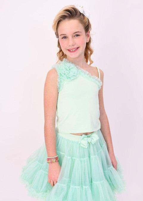 COMPLETO MONOSPALLA E GONNA REESE/PIXIE MINT ANGELS FACE 
