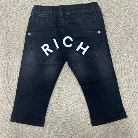 JEANS NERO CON LOGO RIA25125JE DENIM BLACK RICHMOND 