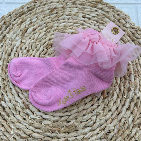 CALZINI CON ROUCHE IN TULLE FRILLY PINK ANGEL'S FACE 