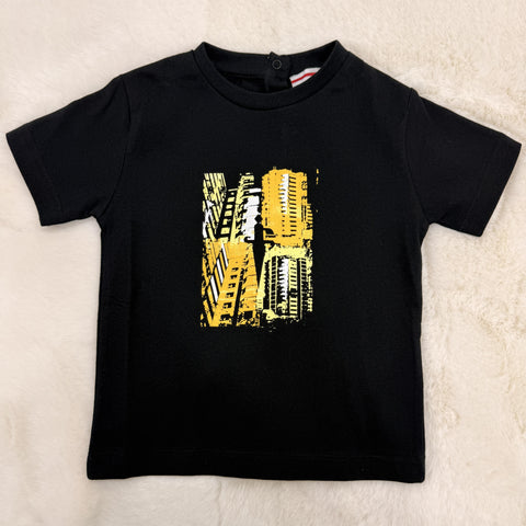 T-SHIRT IN COTONE TSP6166B NERO PACIOTTI 4US 