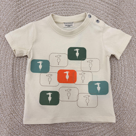 T-SHIRT IN COTONE TIP26047TS BEIGE TRUSSARDI 