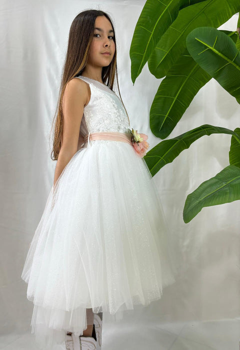 ABITO PIZZO E TULLE LUREX