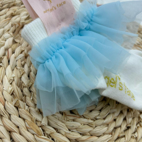 CALZINI CON ROUCHE IN TULLE FRILLY AQUA ANGEL'S FACE 