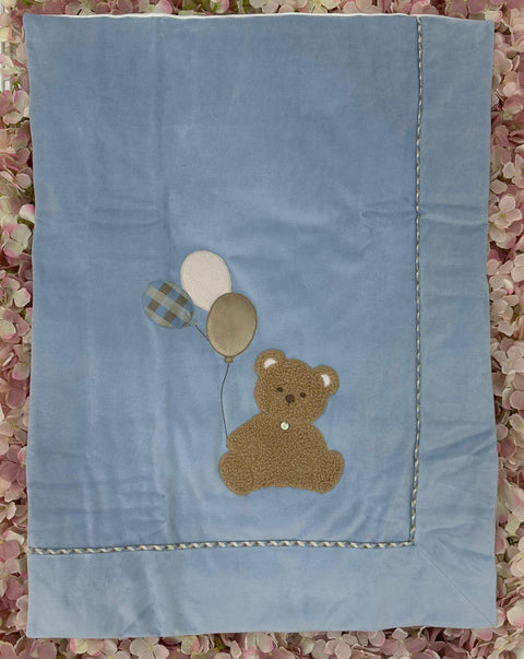 COPERTA IN CINIGLIA IN7081 CIELO/TABACCO MARLU 