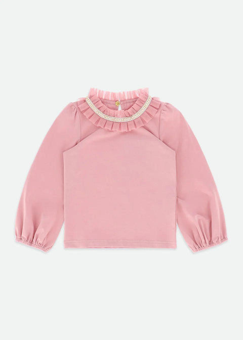 T-SHIRT IN COTONE NELL TEA ROSE ANGEL'S FACE 